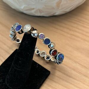 Stunning Sterling Silver Bracelet with Multiple Gemstones